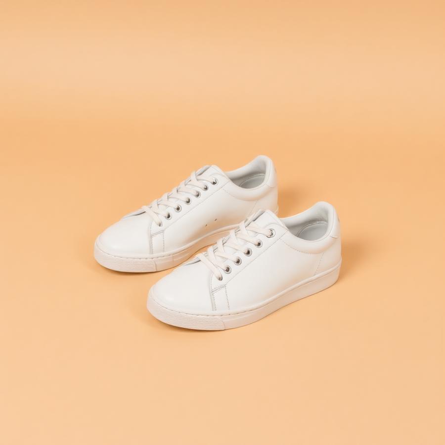 White leather sneakers